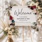 Burgundy Wedding Welcome Sign Landscape