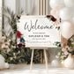 Burgundy Wedding Welcome Sign Landscape