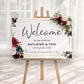 Burgundy Wedding Welcome Sign Landscape