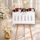Burgundy & Navy Wedding Seating Plan Sign