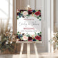Burgundy & Navy Wedding Welcome Sign