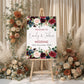Burgundy & Navy Wedding Welcome Sign