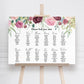 Blush Rose Wedding Seating Plan Sign