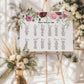 Blush Rose Wedding Seating Plan Sign