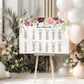 Blush Rose Wedding Seating Plan Sign