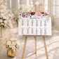 Blush Rose Wedding Seating Plan Sign