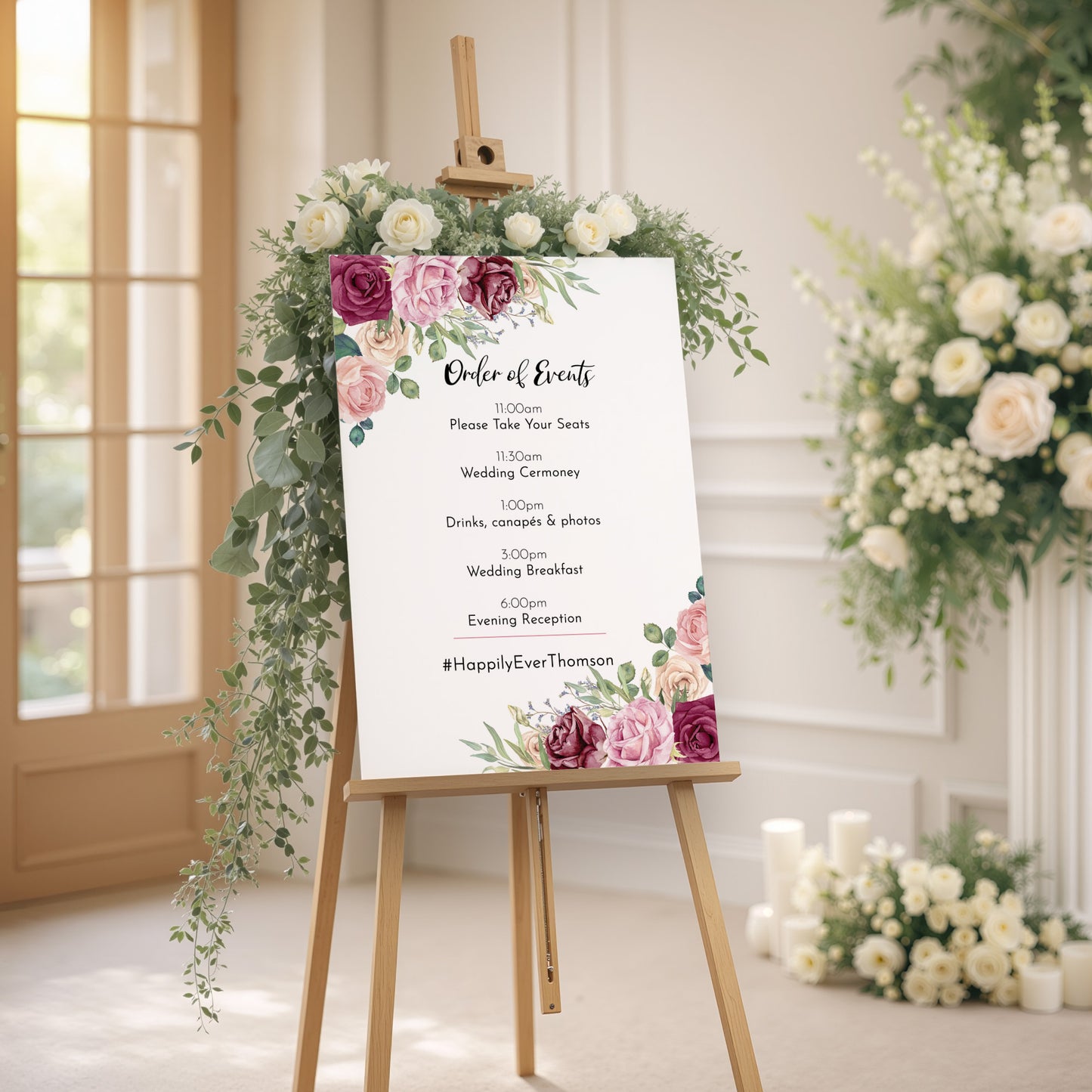 BLUSH ROSE Wedding Order of Events