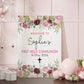 Blush Rose First Holy Communion Welcome Sign