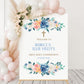 Blue Rose First Holy Communion Welcome Sign