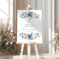 Blue Rose First Holy Communion Welcome Sign