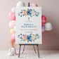 Blue Rose First Holy Communion Welcome Sign or Christening, Baptism