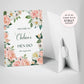 Blush Floral Hen Party Welcome Sign