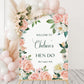 Blush Floral Hen Party Welcome Sign