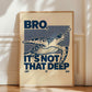“Bro, It’s Not That Deep” Funny Sea Turtle Poster