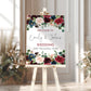 Burgundy & Navy Wedding Welcome Sign