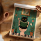 “Cat on the Toilet” – Funny Bathroom Wall Art Print