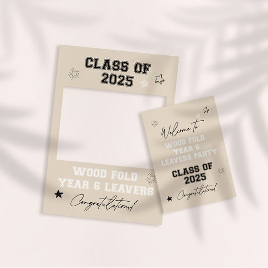 Neutral School Leavers Selfie Frame