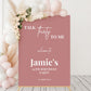 Talk Thirty To Me Dusky Pink 30th Birthday Party Welcome Sign