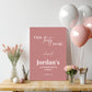 Talk Thirty To Me Dusky Pink 30th Birthday Party Welcome Sign