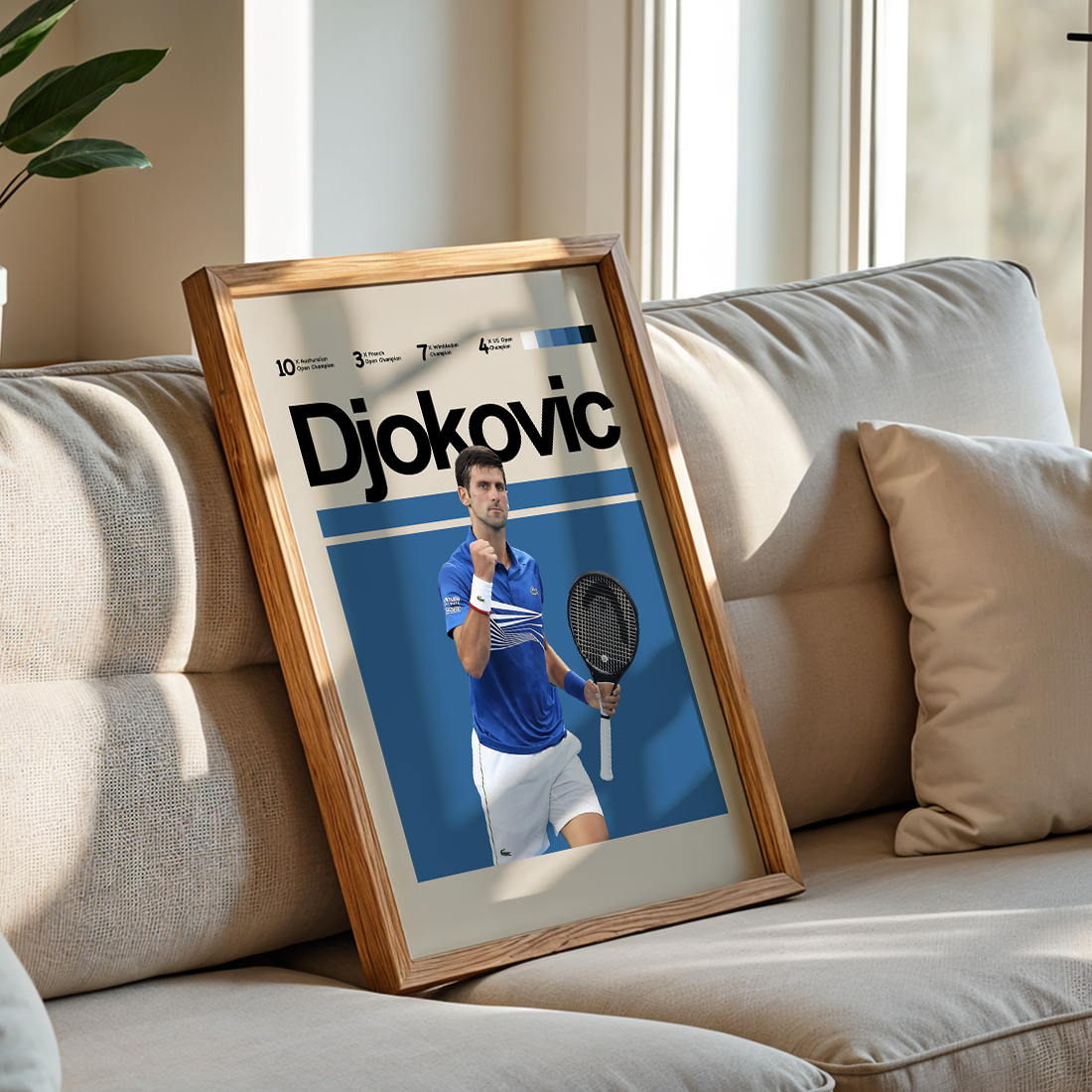 Novak Djokovic Tennis Poster