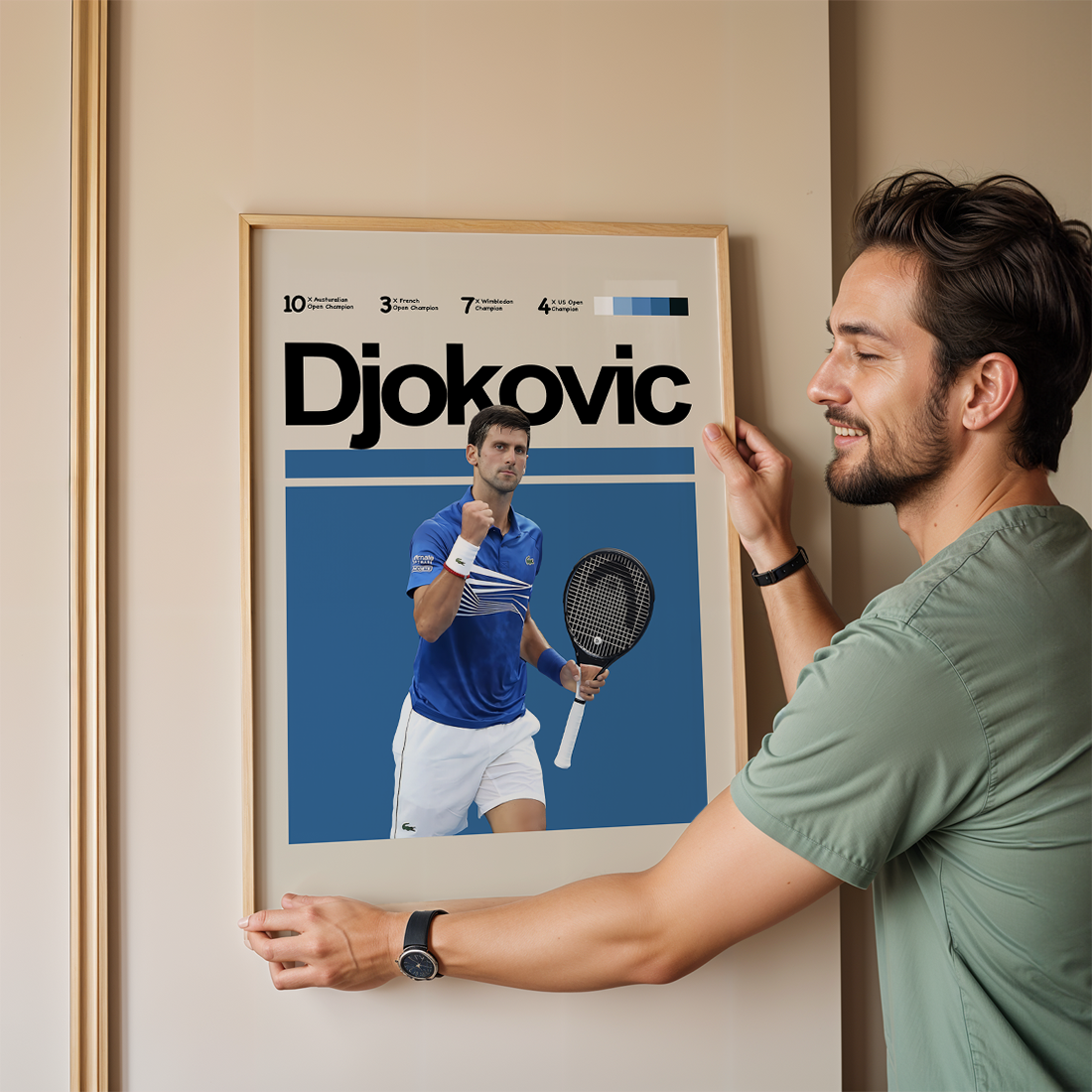 Novak Djokovic Tennis Poster