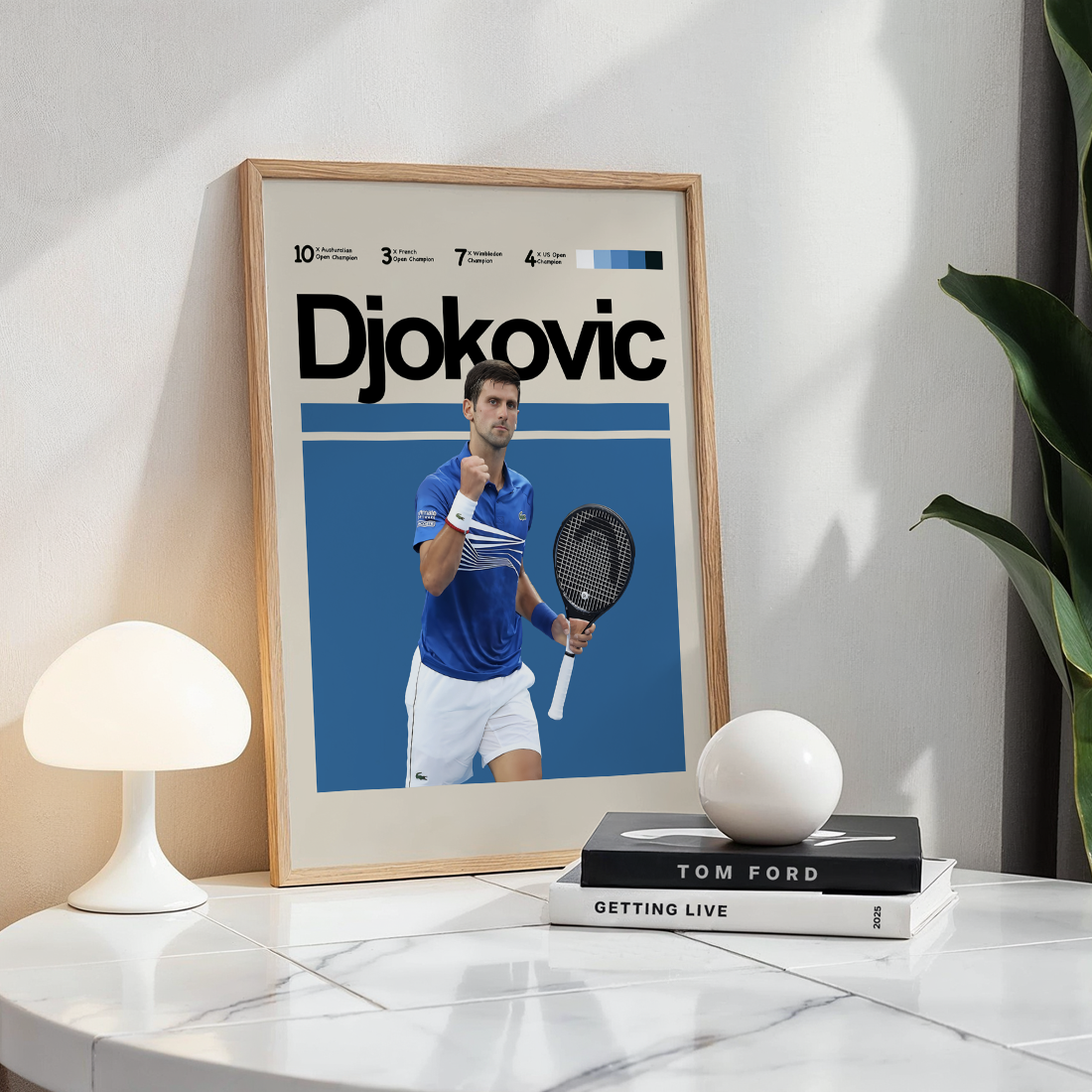 Novak Djokovic Tennis Poster