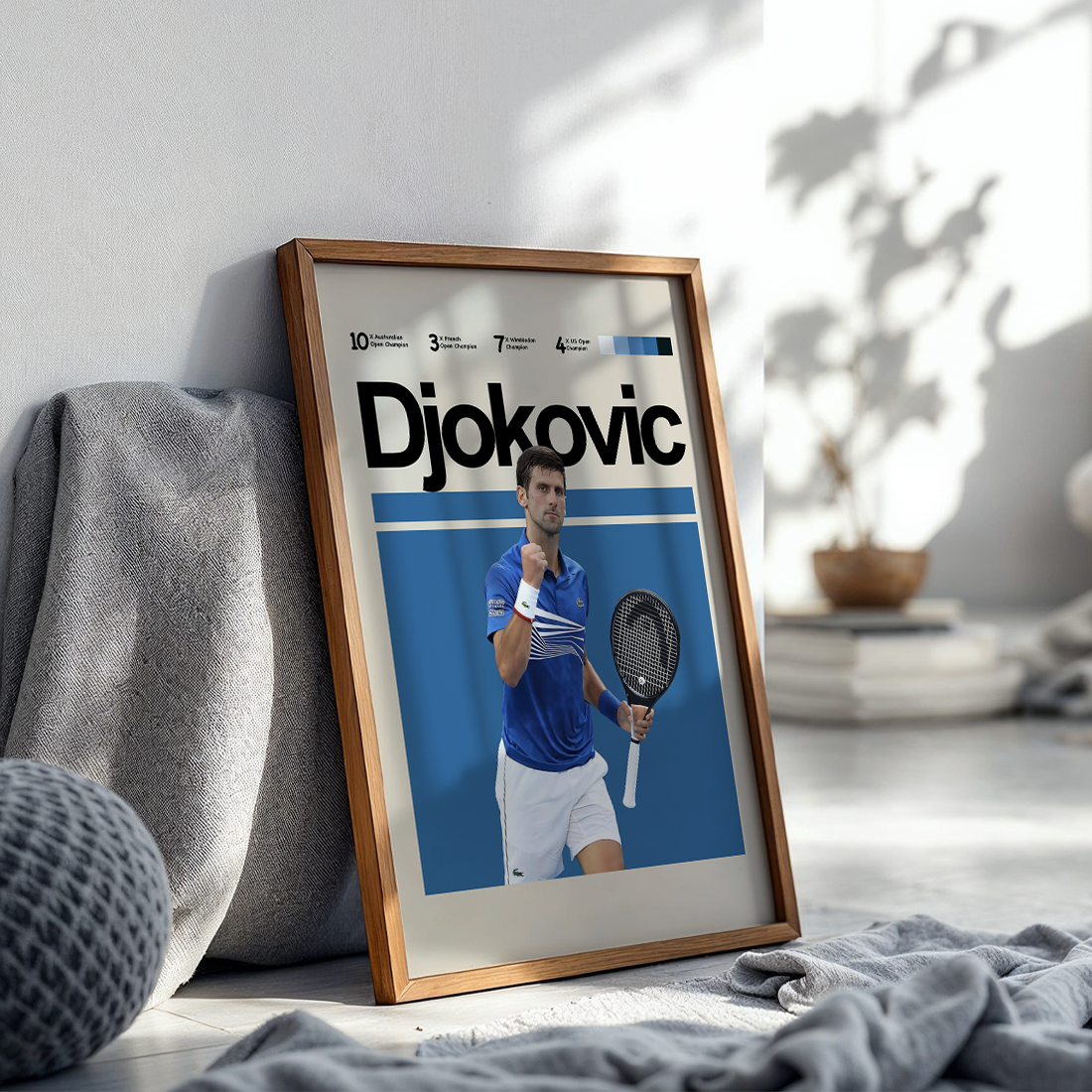 Novak Djokovic Tennis Poster