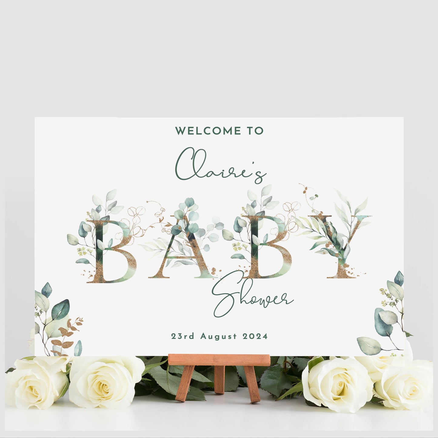 Eucalyptus Baby Shower Sign