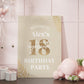 Champagne Gold Birthday Party Welcome Sign