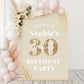 Champagne Gold Birthday Party Welcome Sign