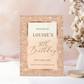 Gold and Cream Sparkle Birthday Welcome Sign