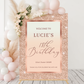 Gold and Cream Sparkle Birthday Welcome Sign