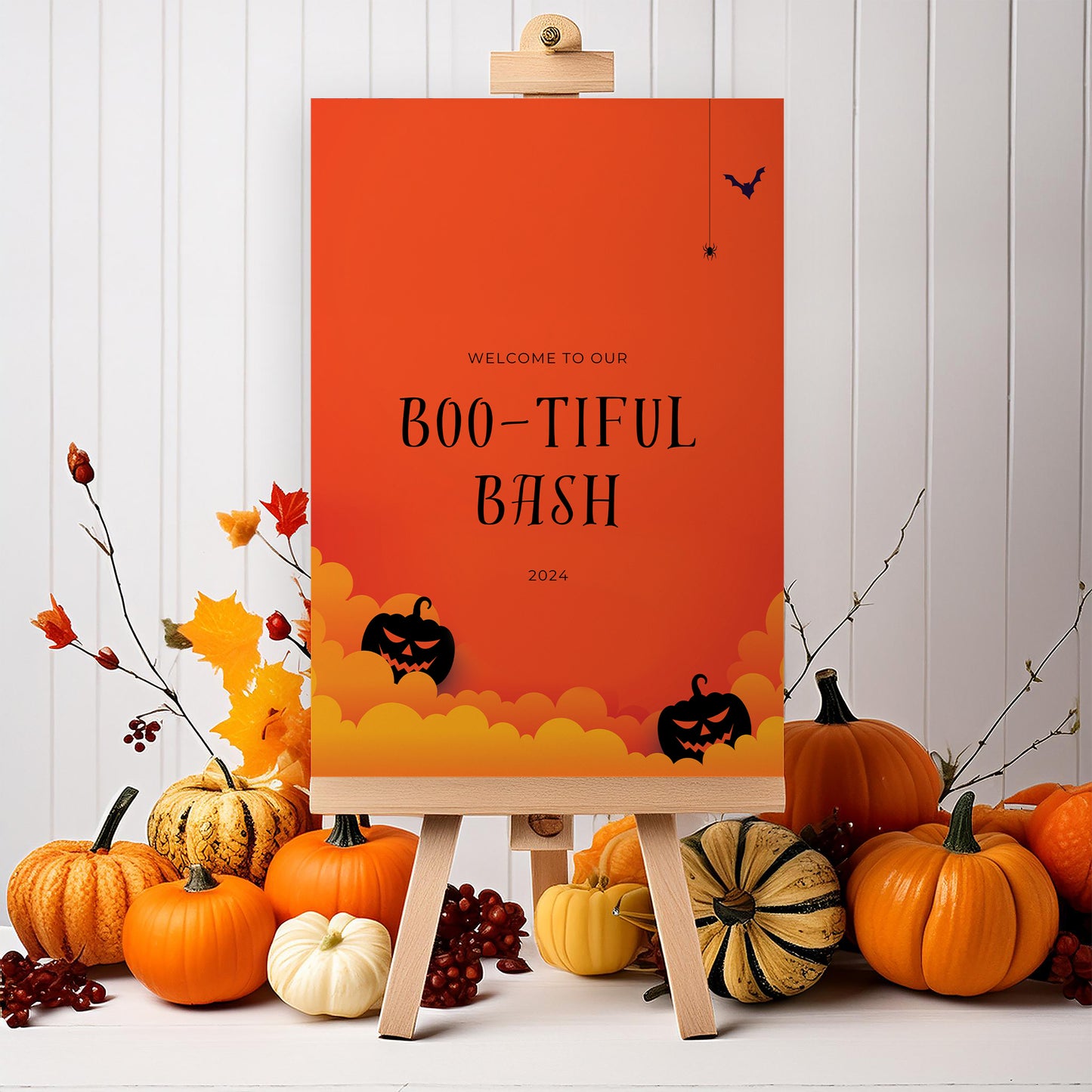 Pumpkin Halloween Party Sign