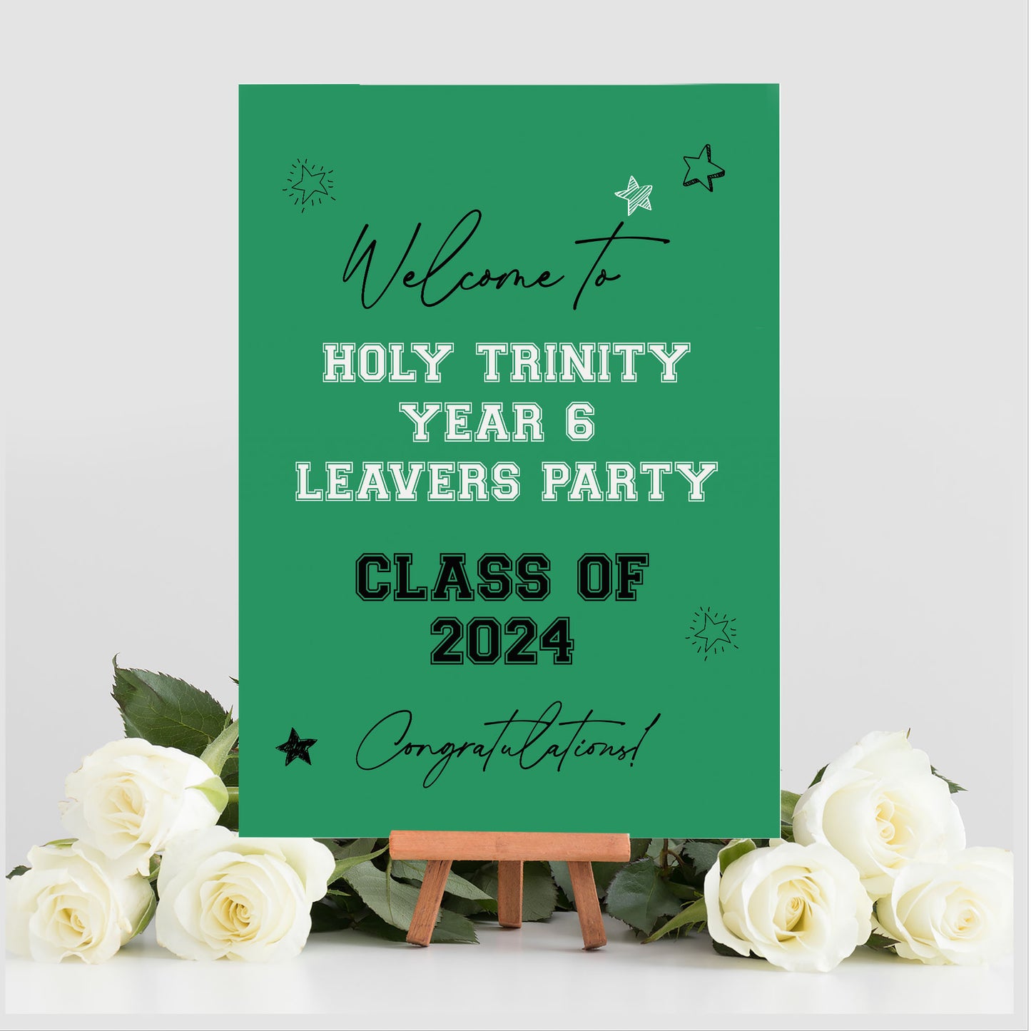 Class of 2024 School Leavers Selfie Frame and Party Sign