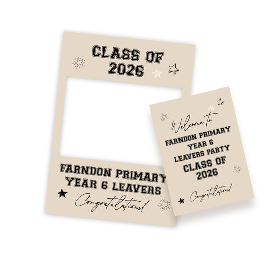 Neutral School Leavers Selfie Frame