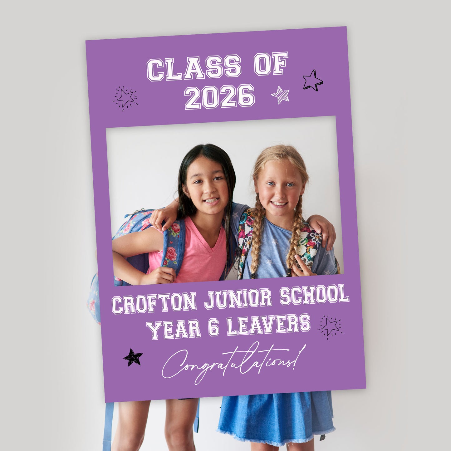 Class of 2026 School Leavers Selfie Frame and Party Sign