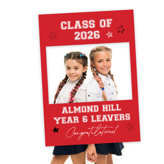 Class of 2026 School Leavers Selfie Frame and Party Sign