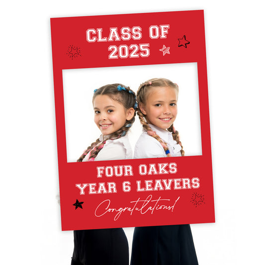Class of 2025 School Leavers Selfie Frame and Party Sign