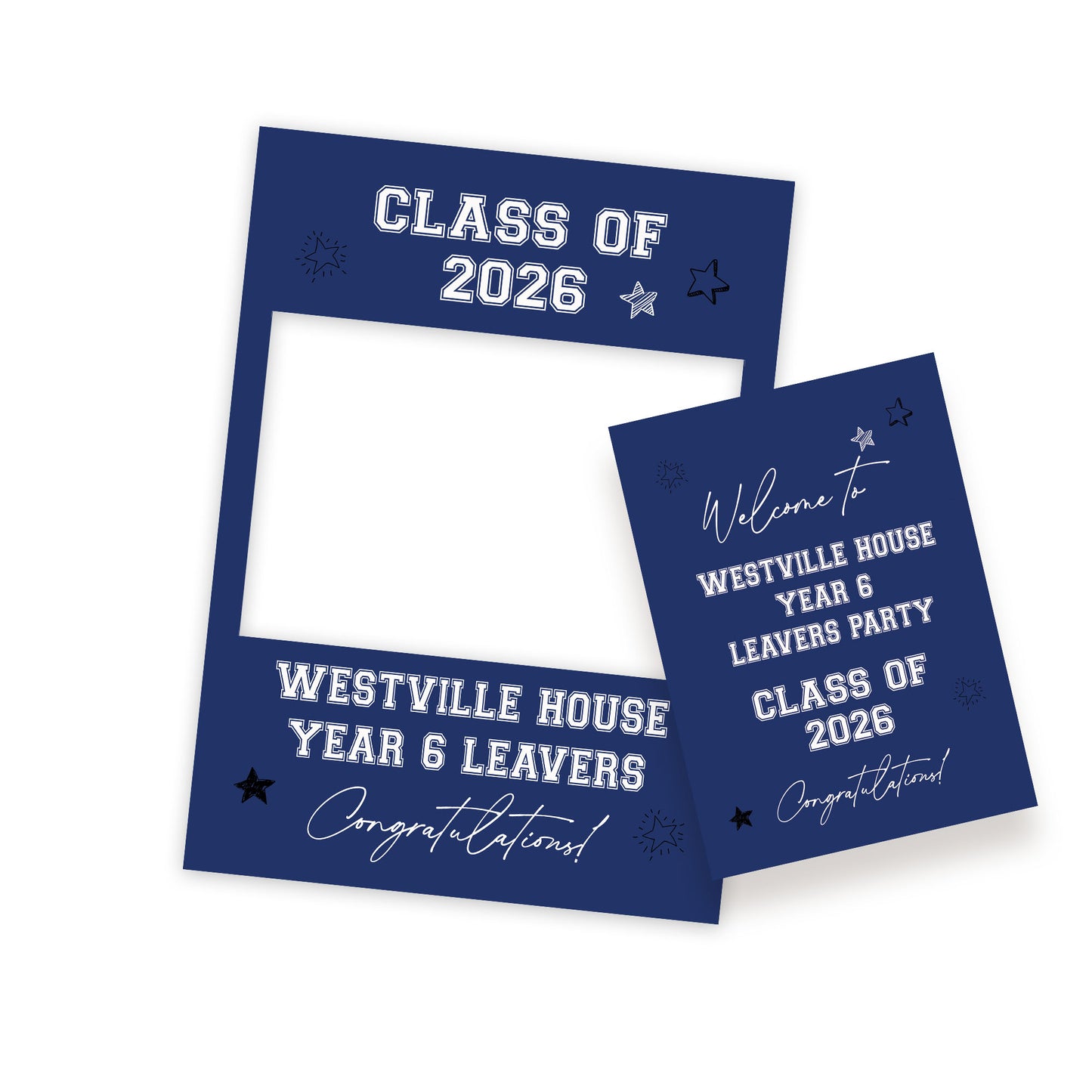 Class of 2026 School Leavers Selfie Frame and Party Sign