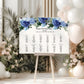 Navy & White Wedding Seating Plan Sign
