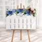 Navy & White Wedding Seating Plan Sign