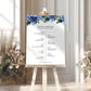 Navy & White Wedding Order of Events Sign