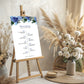 Navy & White Wedding Order of Events Sign