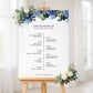 Navy & White Wedding Order of Events Sign
