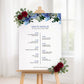 Navy & White Wedding Order of Events Sign