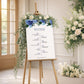 Navy & White Wedding Order of Events Sign