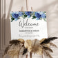 Navy & White Wedding Welcome Sign