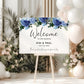 Navy & White Wedding Welcome Sign