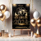 New Years Eve Party Sign, Black and Gold NYE Party