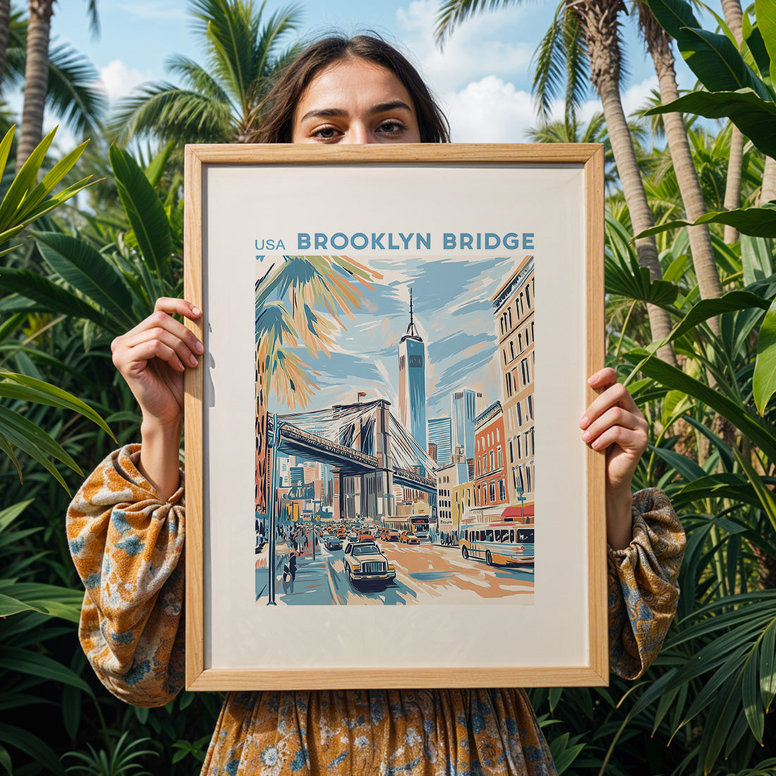 New York, Brooklyn Bridge Poster